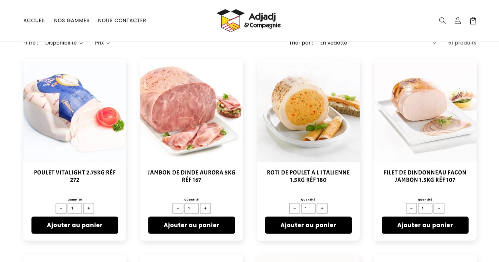 Aperçu du site ADJADJ Compagnie réalisé par Boki Agency