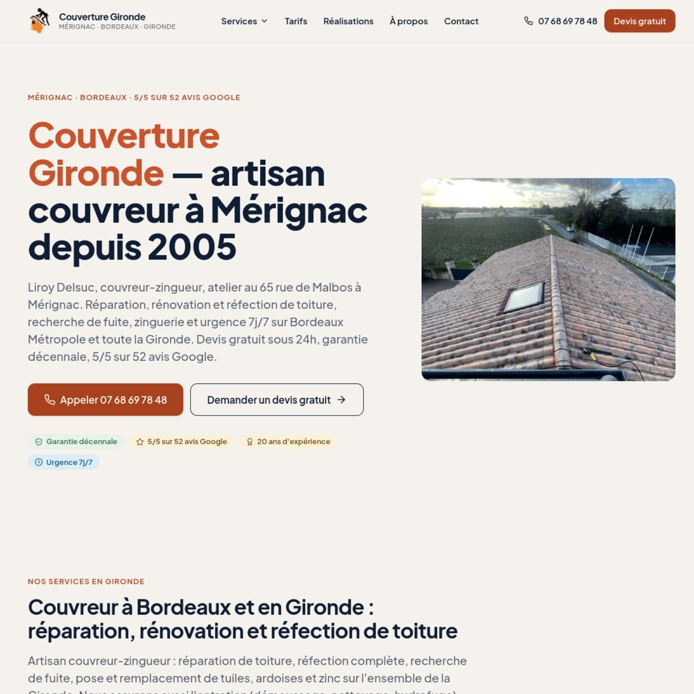 Aperçu du site Couverture Gironde réalisé par Boki Agency