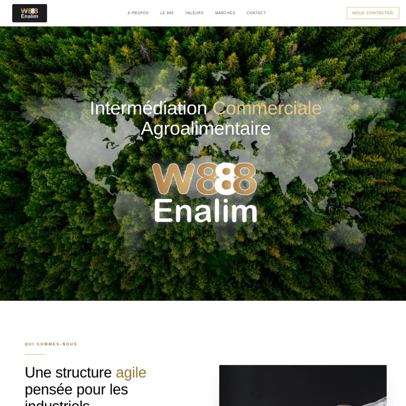 Aperçu du site W888 Enalim réalisé par Boki Agency