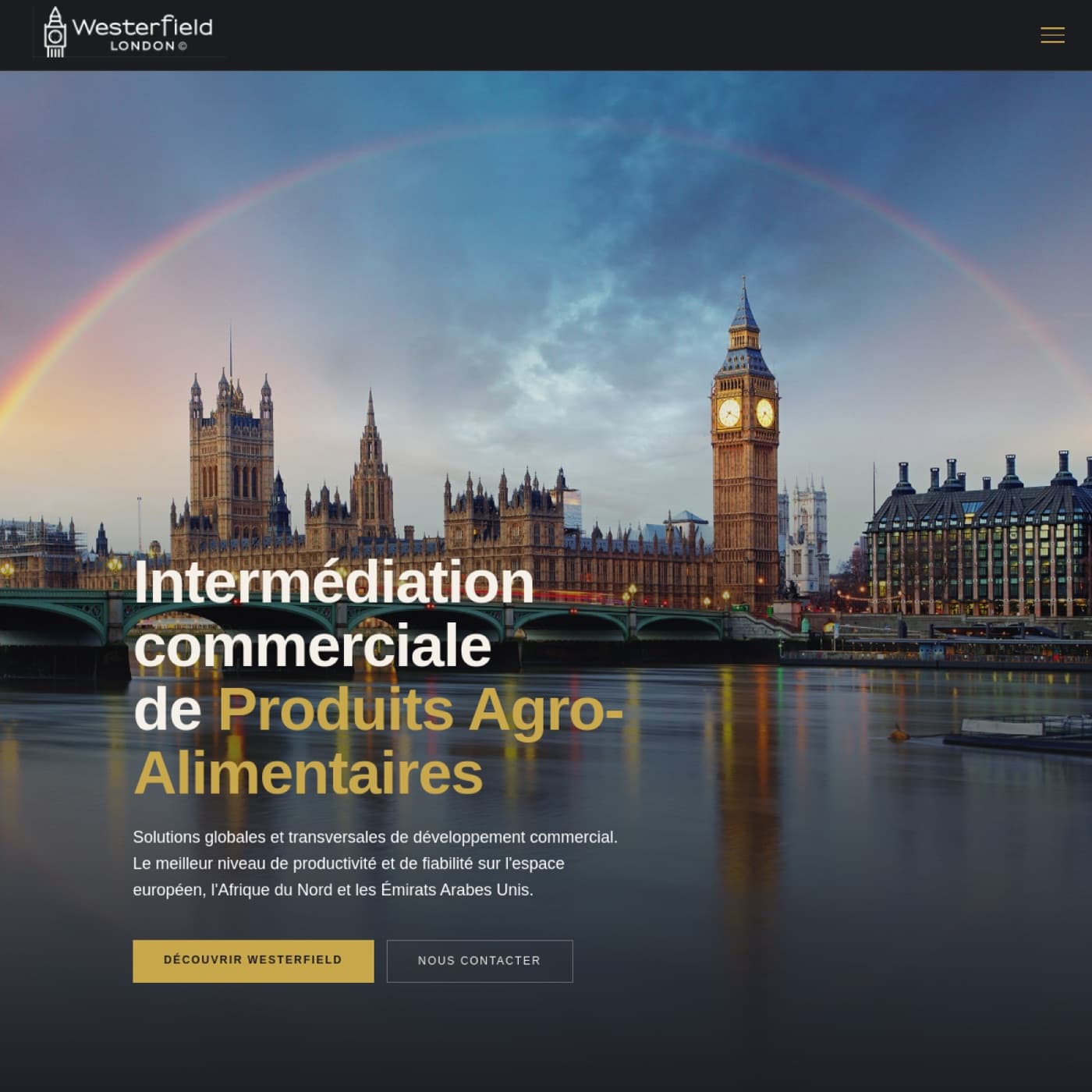 Aperçu du site Westerfield London réalisé par Boki Agency